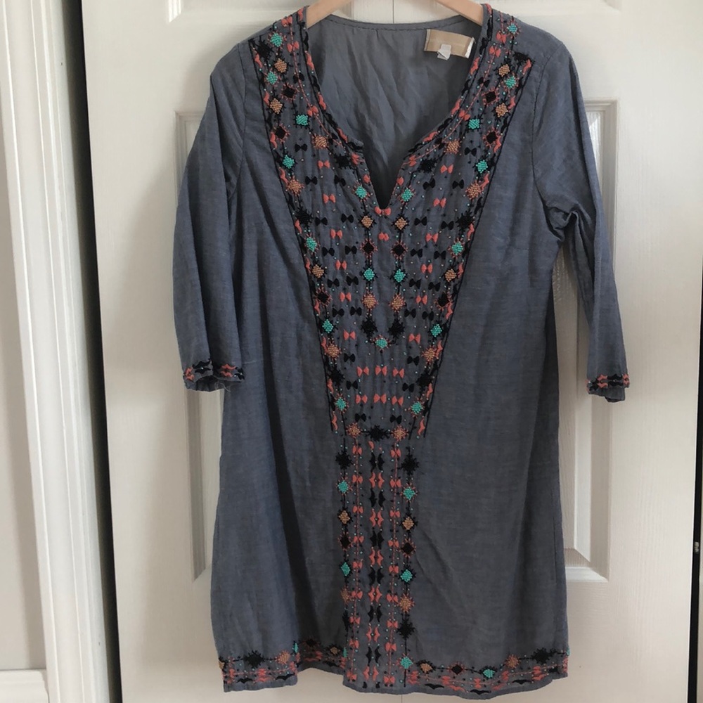 Corey Lynn Calter chambray beaded petite cover up